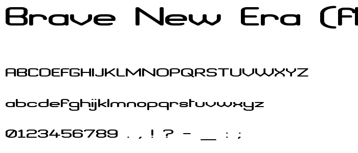Brave New Era (flat) G98 font